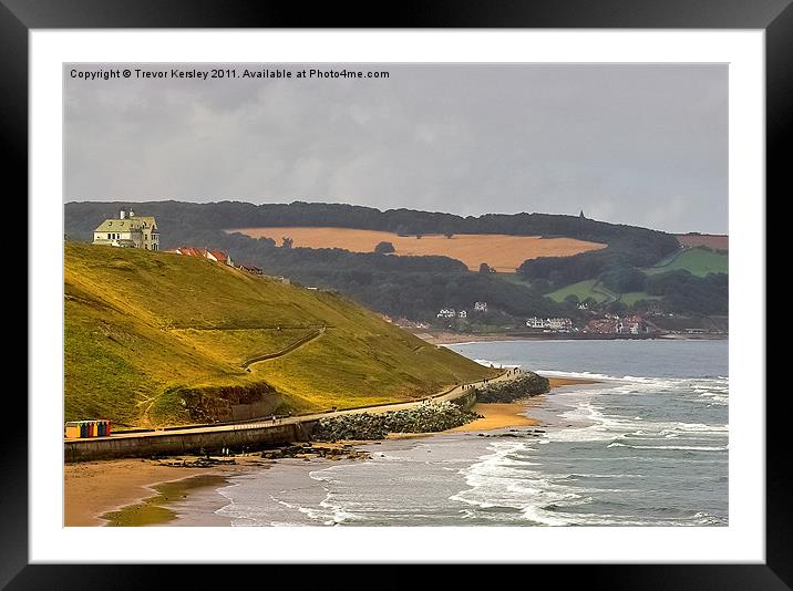 The View to Sandsend Framed Mounted Print by Trevor Kersley RIP
