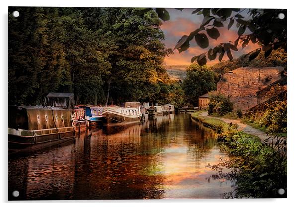 The Canal Acrylic by Irene Burdell