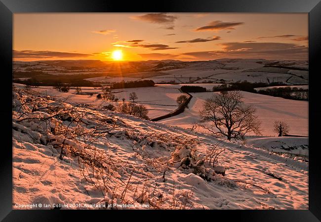 The Winter Sunset Framed Print by Ian Collins