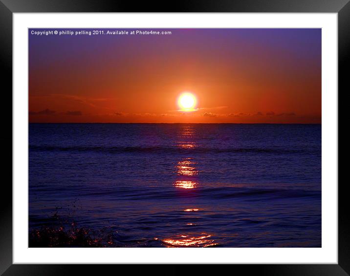 Sunrise on the ocean Framed Mounted Print by camera man