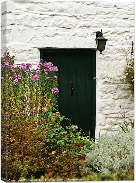 The Green Door Canvas Print by John Ellis