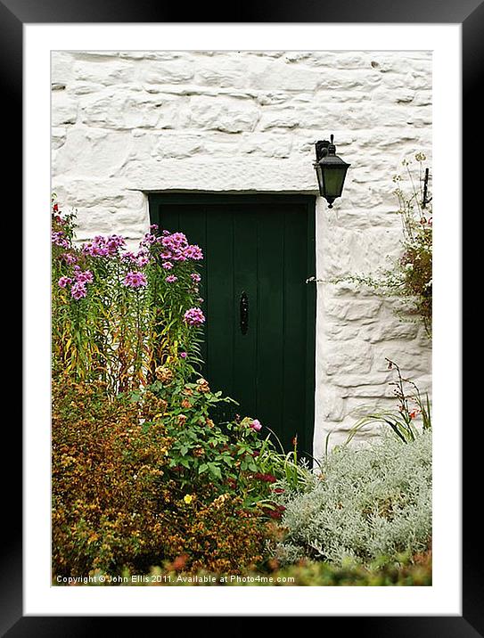 The Green Door Framed Mounted Print by John Ellis