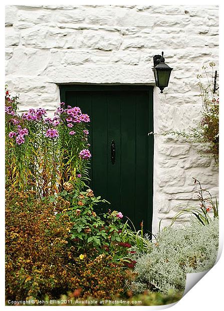 The Green Door Print by John Ellis