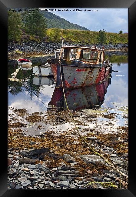 Old Boats At Loch Leven Framed Print by Jason Connolly