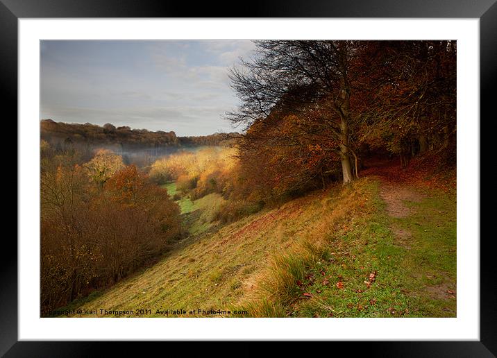 View into River Bybrook Valley Framed Mounted Print by Karl Thompson