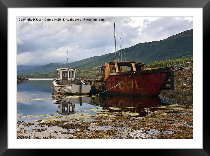 Wreck Reflections, Loch Leven Framed Mounted Print by Jason Connolly