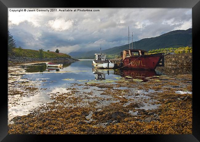 Boats At Loch leven Framed Print by Jason Connolly