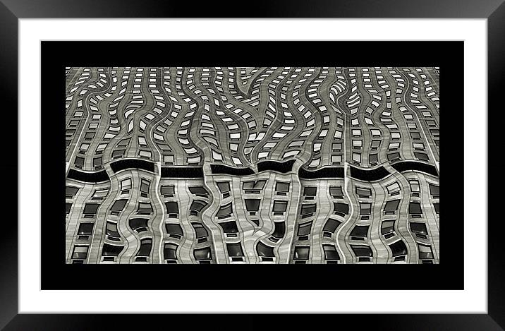 concrete waves Framed Mounted Print by Heather Newton