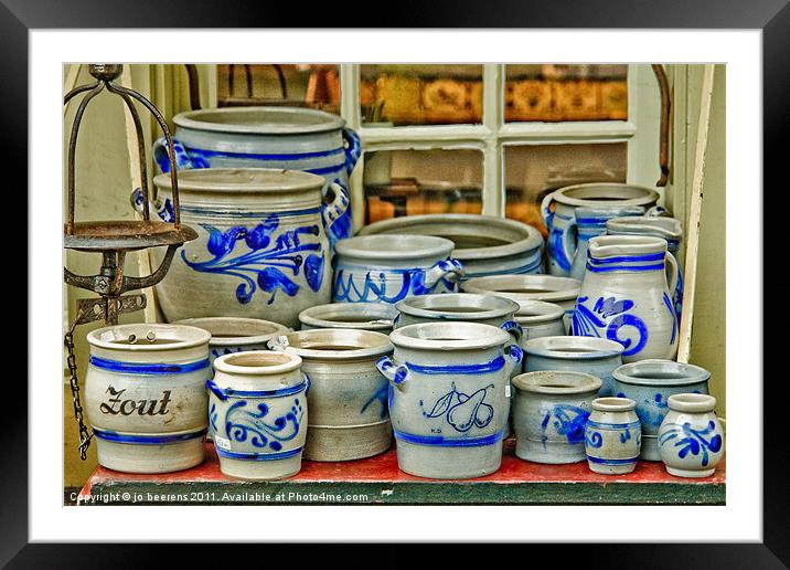 delft blue for sale Framed Mounted Print by Jo Beerens