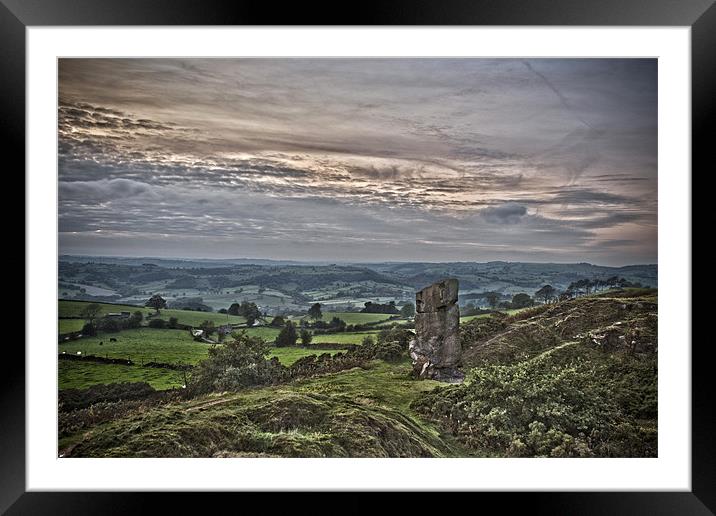 The Alport Stone at Alport Heights Derbyshire Framed Mounted Print by Scott Simpson