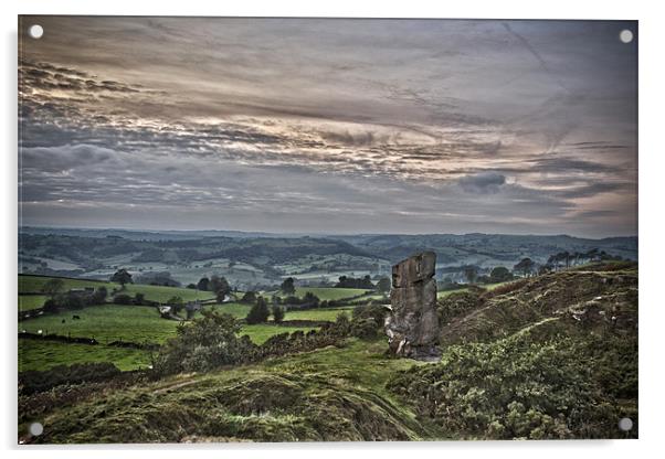 The Alport Stone at Alport Heights Derbyshire Acrylic by Scott Simpson