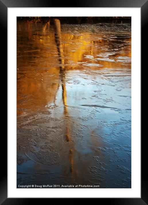 Frozen Reflection Framed Mounted Print by Doug McRae