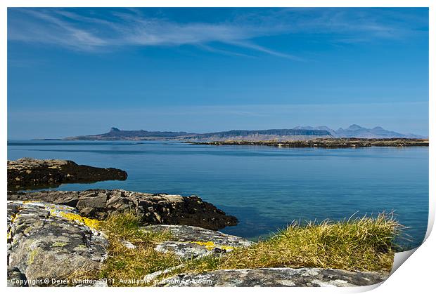 View to Eigg and Rum Print by Derek Whitton