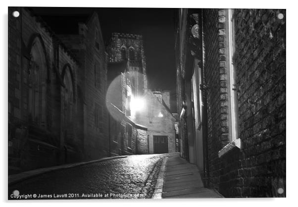 Street Of Durham Acrylic by James Lavott