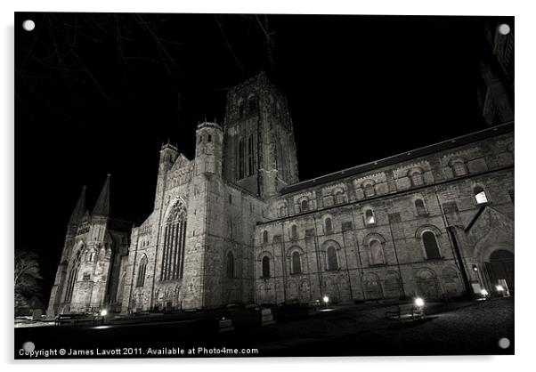 Durham Cathedral At Night Acrylic by James Lavott