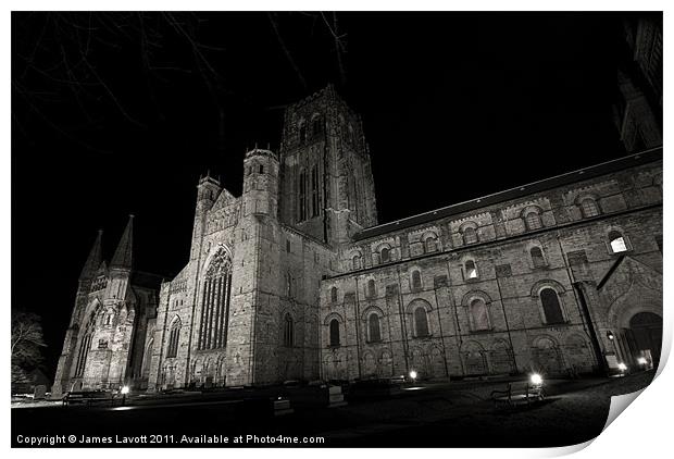 Durham Cathedral At Night Print by James Lavott
