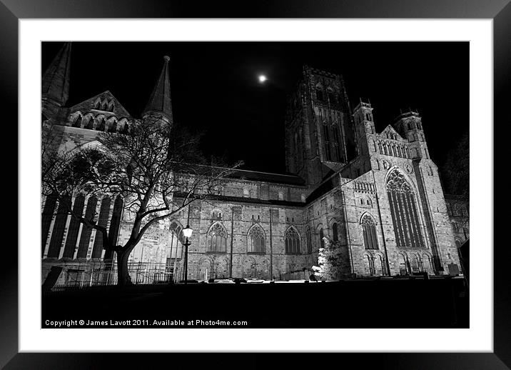 Moonshine Over Durham Cathedral Framed Mounted Print by James Lavott