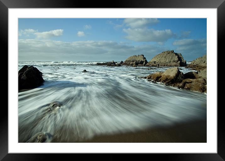 Blegberry beach Devon Part II Framed Mounted Print by Pete Hemington