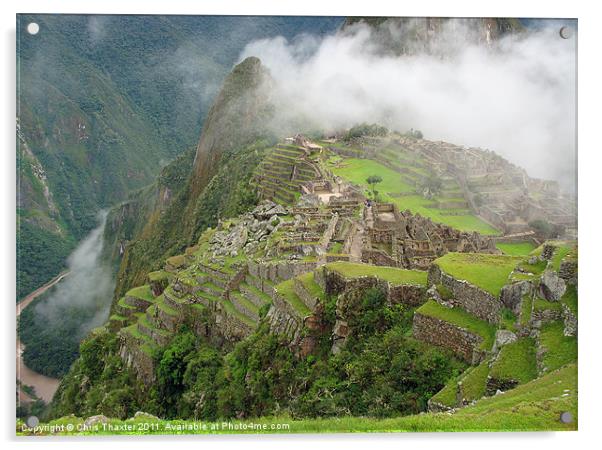 Machu Picchu Acrylic by Chris Thaxter