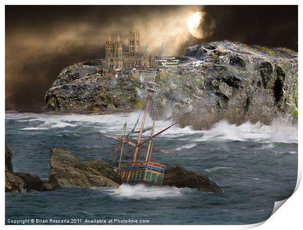 Cornish Wreckers Print by Brian Roscorla