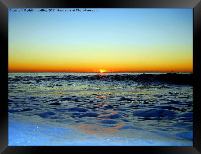 Foamy sunrise Framed Print by camera man