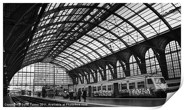 Antwerp Central Station, Belgium Print by Dave Turner