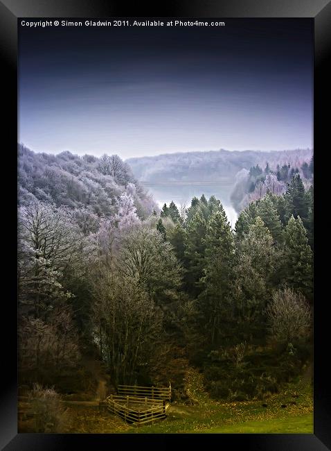 The Frosty Forest Framed Print by Simon Gladwin