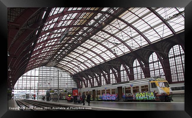 Antwerp Central Station, Belgium Framed Print by Dave Turner