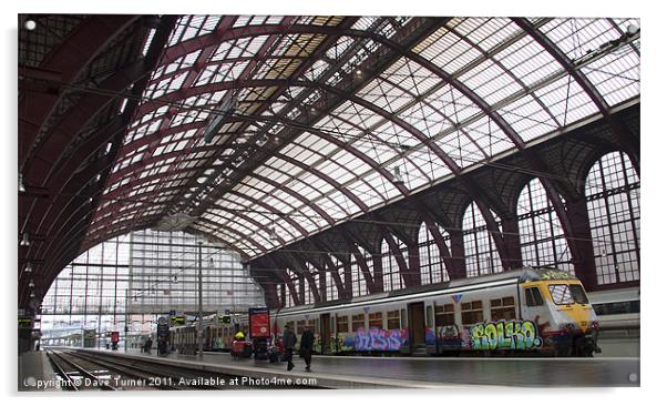 Antwerp Central Station, Belgium Acrylic by Dave Turner