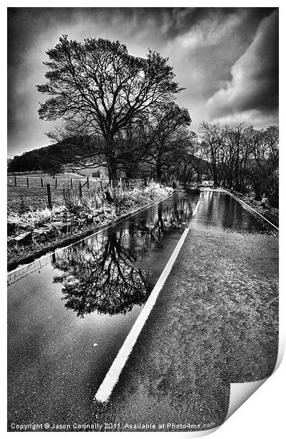 Reflections On The Road Print by Jason Connolly
