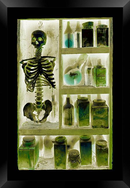 skeleton in the closet Framed Print by Heather Newton
