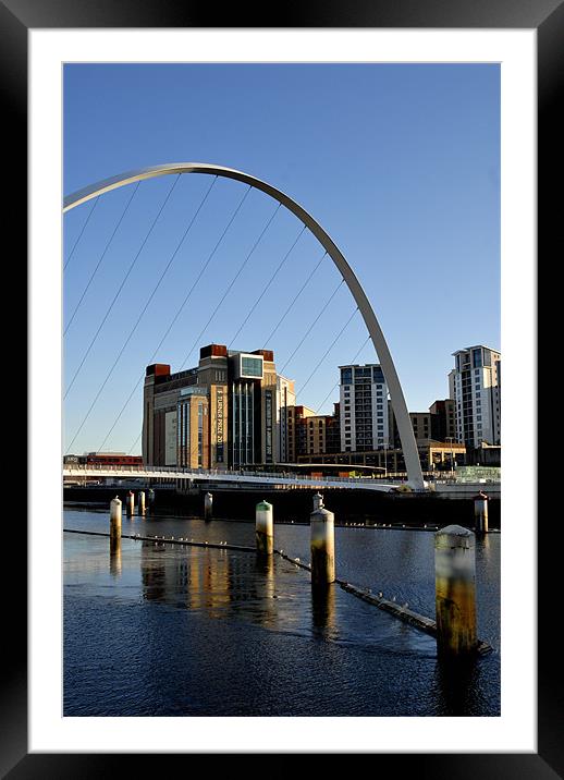 Baltic thro' the Millenium Bridge Framed Mounted Print by alan willoughby