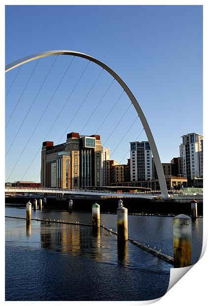 Baltic thro' the Millenium Bridge Print by alan willoughby