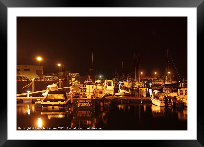 Midnight in Ballycastle Framed Mounted Print by David McFarland