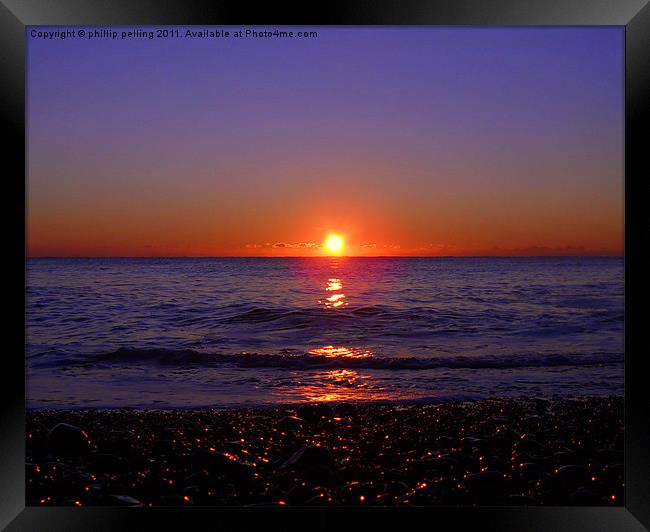 Sunbeam Ocean Framed Print by camera man