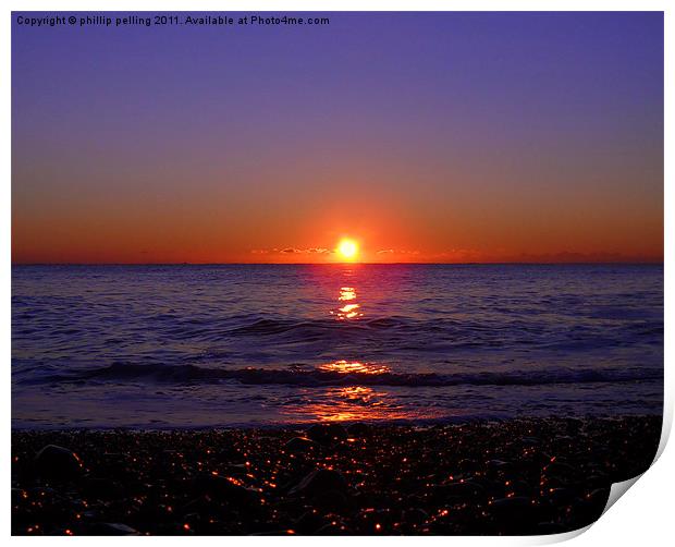Sunbeam Ocean Print by camera man