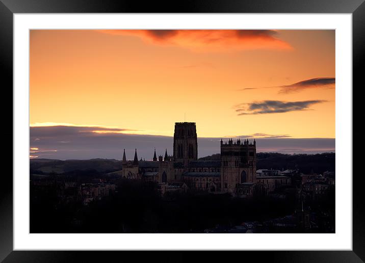 Durham Cathedral sunrise Framed Mounted Print by Northeast Images