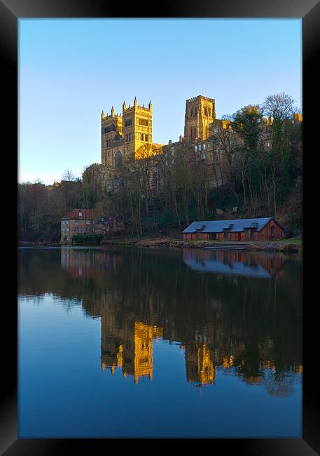 Durham Cathedral winter. Framed Print by Kevin Tate