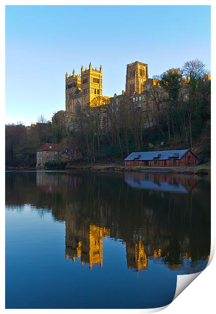 Durham Cathedral winter. Print by Kevin Tate