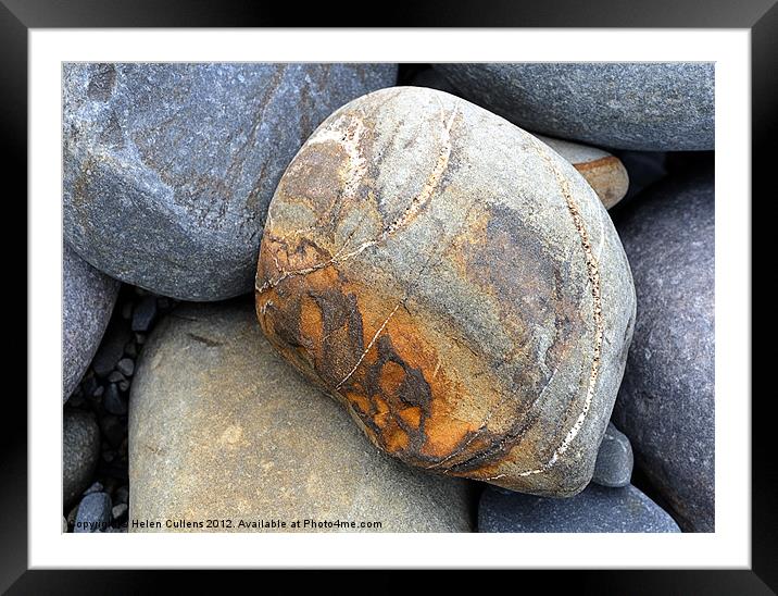 PEBBLES - NATURE'S SCULPTURES Framed Mounted Print by Helen Cullens