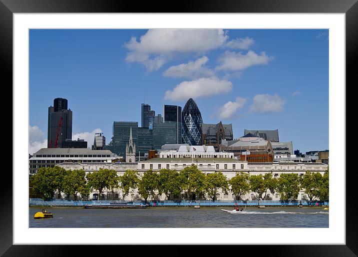 LONDON CITY Framed Mounted Print by radoslav rundic