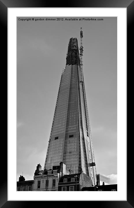 The Shard London photo 2 Framed Mounted Print by Gordon Dimmer