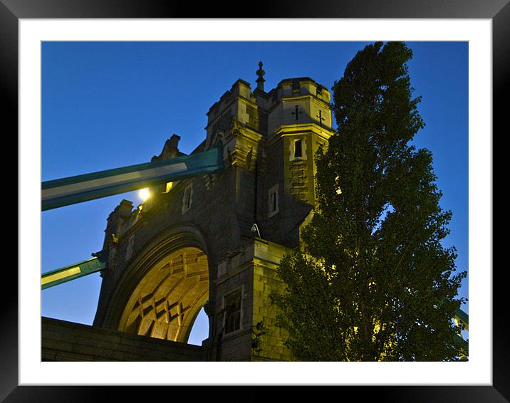 TOWER BRIDGE BY NIGHT Framed Mounted Print by radoslav rundic