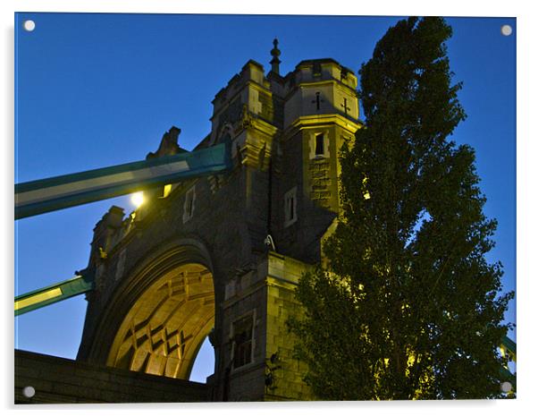 TOWER BRIDGE BY NIGHT Acrylic by radoslav rundic