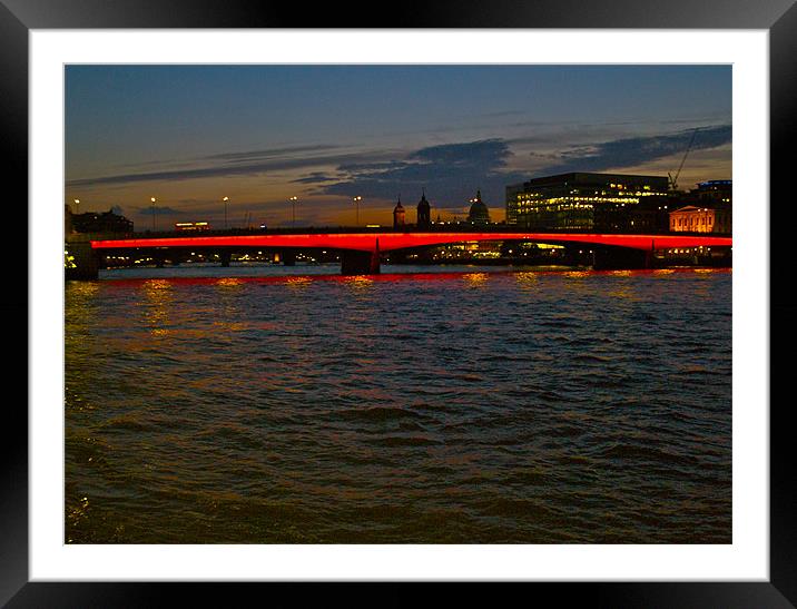 LONDON BRIDGE BY THE NIGHT Framed Mounted Print by radoslav rundic