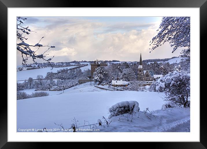 Borthwick In Winter Framed Mounted Print by Lynne Morris (Lswpp)
