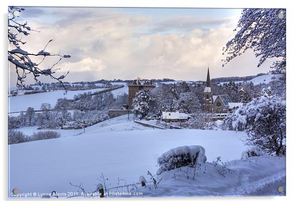 Borthwick In Winter Acrylic by Lynne Morris (Lswpp)