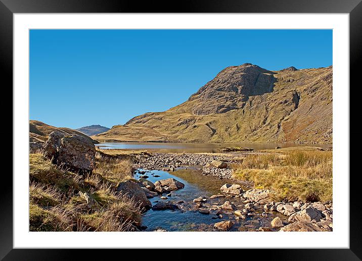 Stickle Tarn Framed Mounted Print by Roger Green