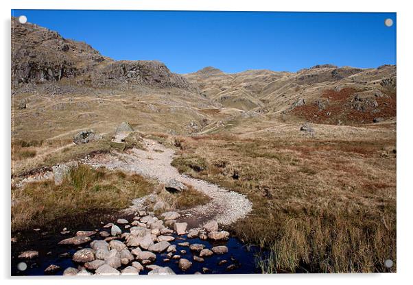 Pathway to Pavey Ark Acrylic by Roger Green
