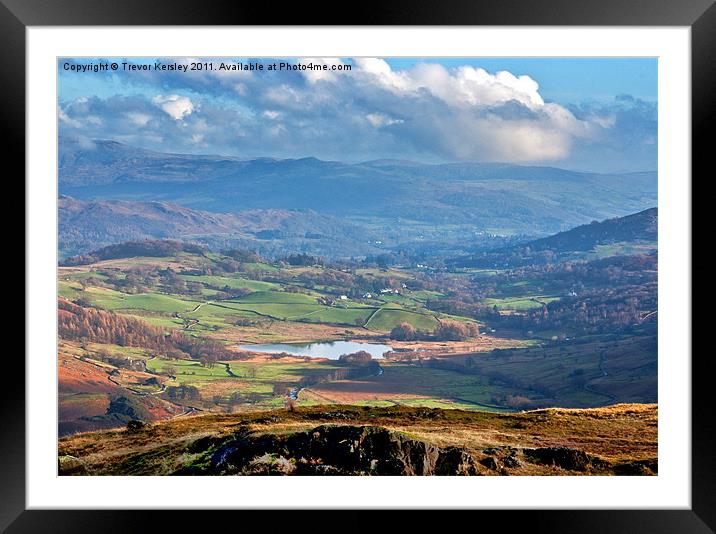 Langdale Valley - Lake District Framed Mounted Print by Trevor Kersley RIP